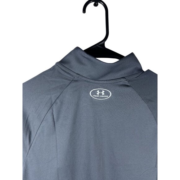Under Armour Polo Shirt‎ Men's UA Size Medium Gray Heather Lightweight Zip NWT - Picture 8 of 8